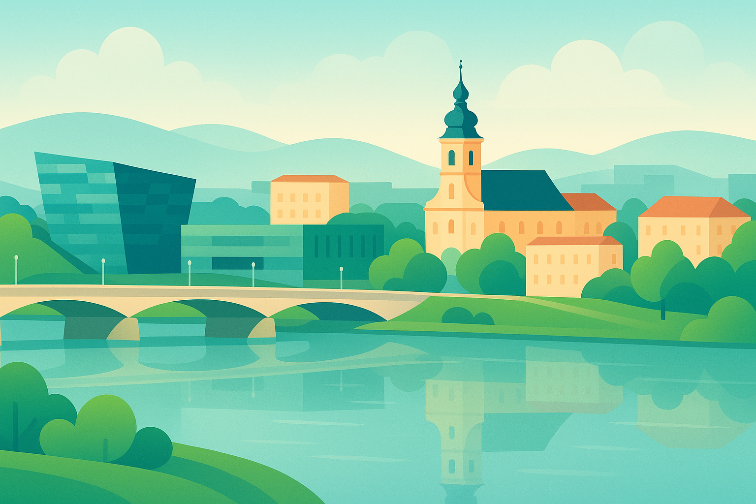 wasmachen illustration of Linz